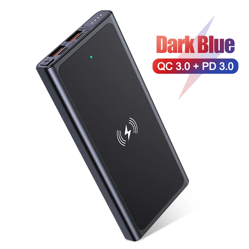 KUULAA 10000mAh Qi Wireless Charger Power Bank IPhone 11 12 Xiaomi PD QC USB Charger Fast Charging Power Bank smart power bank Power Bank
