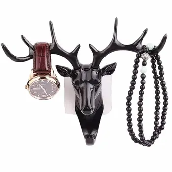 

Deer Head Universal Hook Strong Wall Hanger Hanging Clothes Bags Hat Towels Scarf Key Bathroom Home Decoration Accessories