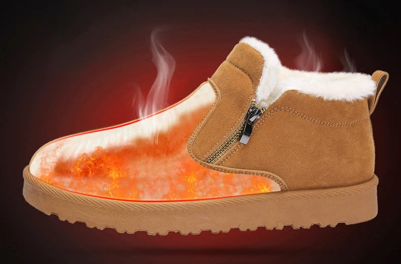 men women winter warm work boots with plush fur casual lightweight ankle boots waterproof anti-skid outdoor sneakers sports shoes couple unisex plus size shoes (3)