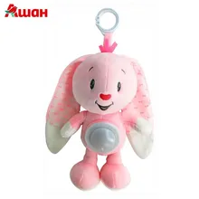 Подвеска музыкальная Зайчик розовый ONE TWO FUN