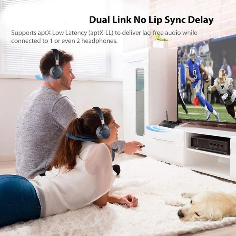 New Bluetooth 5 0 RCA Transmitter Receiver Bypass Aptx Music Audio Adapter Car AUX LL 3 5mm For TV Wireless Jack Headphones A7H4