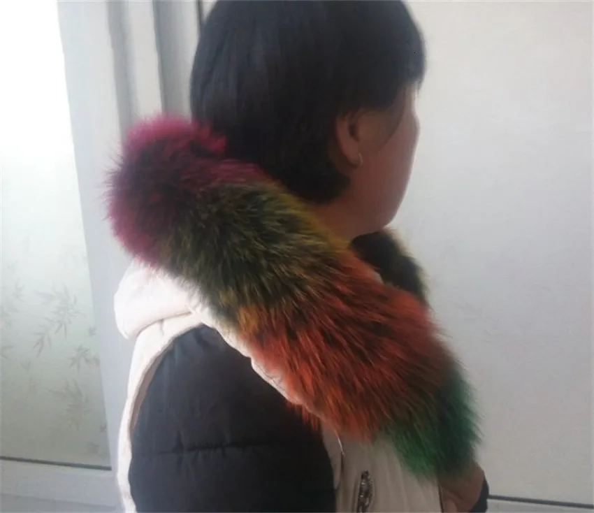 Зимний теплый шарф качество меха лисы воротник шарф дамы шарф цвета/модный стиль L6