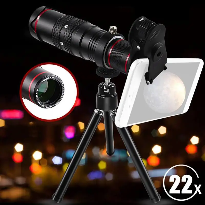 

Universal HD 22X Times Mobile Phone Telephoto Lens Mobile Phone Lens Telescope for iPhone SamSung Xiaomi HuaWei Smartphones New