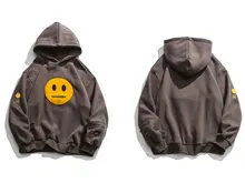 Cczxly zíper bolso sorriso rosto retalhos velo hoodies moletom streetwear dos homens hip hop casual pulôver com capuz masculino topos