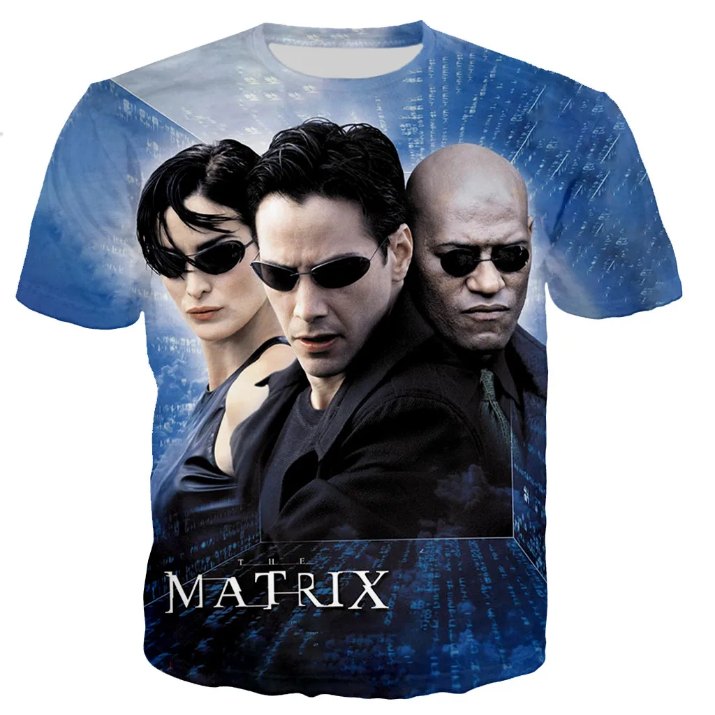 2021 TV Series The Matrix 3d Printed T-shirts Men/women Fashion Casual Harajuku Style Short Sleeve Streetwear Oversize Tops | Мужская