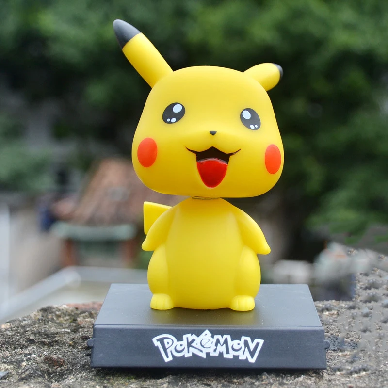 Японский стиль, милые игрушки Lawaii Pikachu с подвижной головой, кукла, украшение автомобиля, аксессуары для украшения дома, Современная фея, миниатюрная Статуэтка - Цвет: Белоснежный