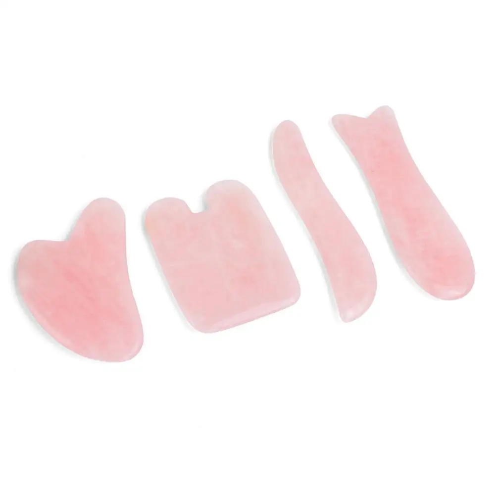 Rose Quartz Roller Slimming Face Massager Lifting Tool Natural Jade Facial Roller Skin Beauty Care Set for Birthday Gift No Box