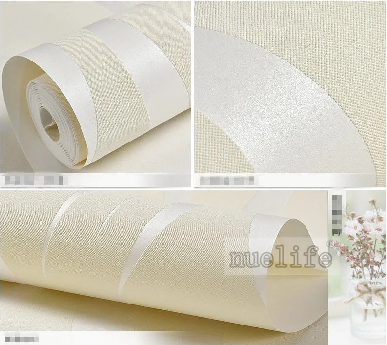 Simple modern gold striped wallpaper plain non-woven wallpaper living room modern minimalist bedroom solid color home wallpaper