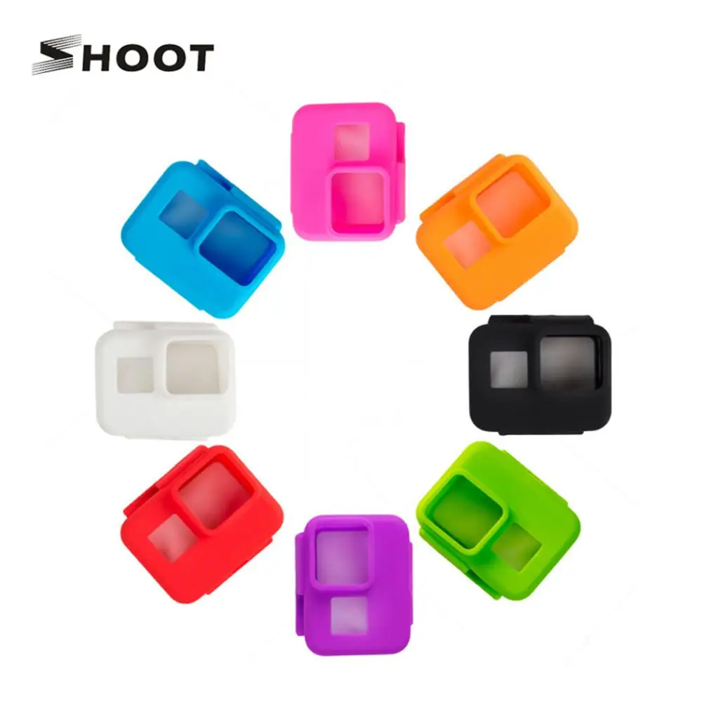 

Go Pro Accessories Action Camera Case Protective Silicone Case Skin +Lens Cap cover for GoPro Hero 5 Black Hero 6 Camera