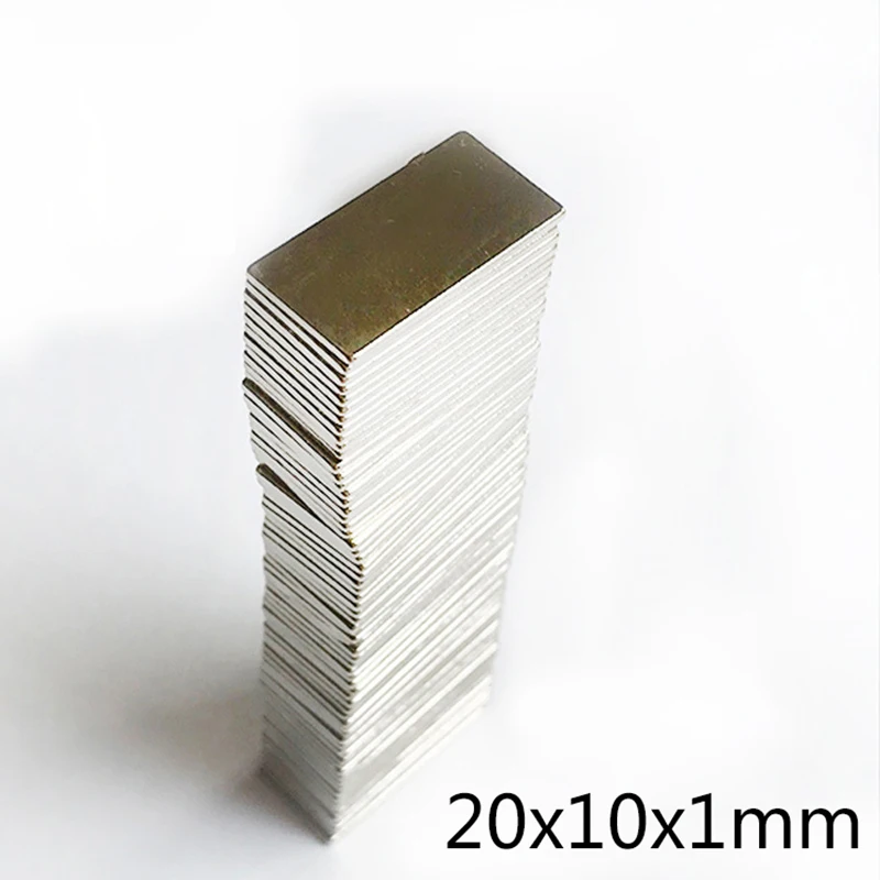 

150/300/450 Pcs 20x10x1mm Powerful Small Neodymium Magnet Block Permanent N35 NdFeB Strong Cuboid Magnetic Magnets 20*10*1mm