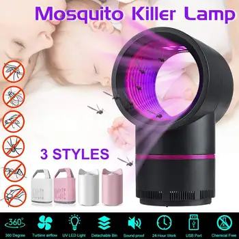 

[3 Styles, 360° Surrounded] Electric Mosquito Killer Lamp LED USB Mute UV Photocatalyst Insect Pest Trap Bug Zapper Repellent