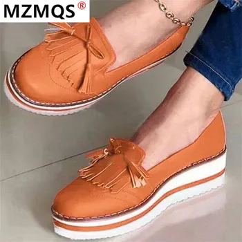 

2020 New Fashion Fringe Casual Shoes Slip-On platform Woman Comfortable Lady Loafers Women Flats Tenis Feminino Zapatos De Mujer