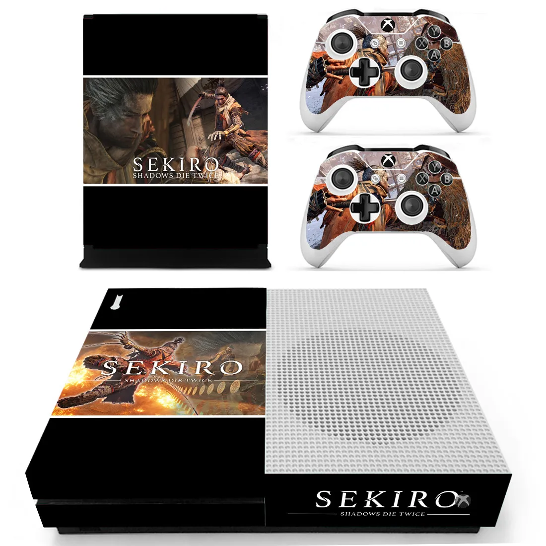 SEKIRO: Тени высечки дважды наклейка s для Xbox One S кожа виниловые наклейки стикер для Xbox one тонкая консоль и два контроллера шкуры