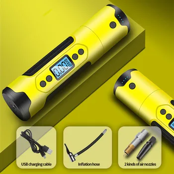 

Portable Electric Tire Inflator LCD Display USB Rechargeable Bike Tire Basketball Air Pump