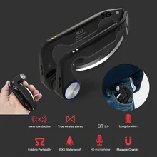 Мода Высокое качество горячие новые спортивные пот-доказательство IPX5 Спорт воздух открытый ухо Беспроводные наушники с технологией костной проводимости покупки