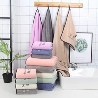 35x75cm Coral Velvet Hand Bath Towel Super Absorbent Quick-Drying Washcloths Sports Handchief Household Bathroom Accessories 3