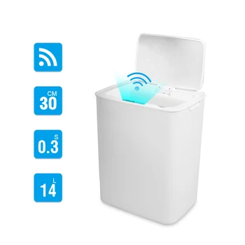 

Home Intelligent Automatic Induction Electric Rubbish Trash Can Smart Waste Bins Ashbin Barrel USB Charging Version Trash Can