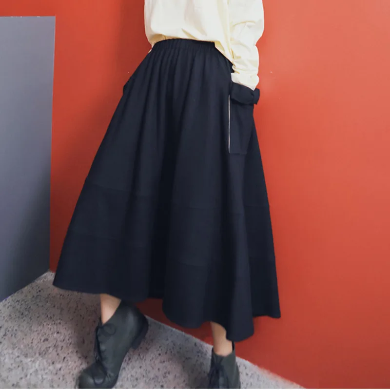 LANMREM 2020 Retro Effen Kleur Tooling Wollen Rok Lente Lange Sectie Hoge Taille Wollen Rok Vrouwelijke 19B-a591 LANMREM 2020 Retro Effen Kleur Tooling Wollen Rok Lente Lange Sectie Hoge Taille Wollen Rok Vrouwelijke 19B-a591