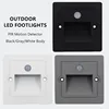 PIR sensor Motion Detector Intelligent Wall Lamp 3W Led Footlight Embedded Corner Lamp Outdoor Step Stair Lights Waterproof IP65 1