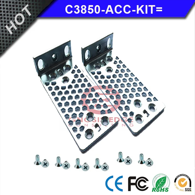C3850-RAC-KIT = 19 인치 랙 마운트 키트, 귀 브래킷, 시스코 WS-C3850-24XS-E 호환 가능