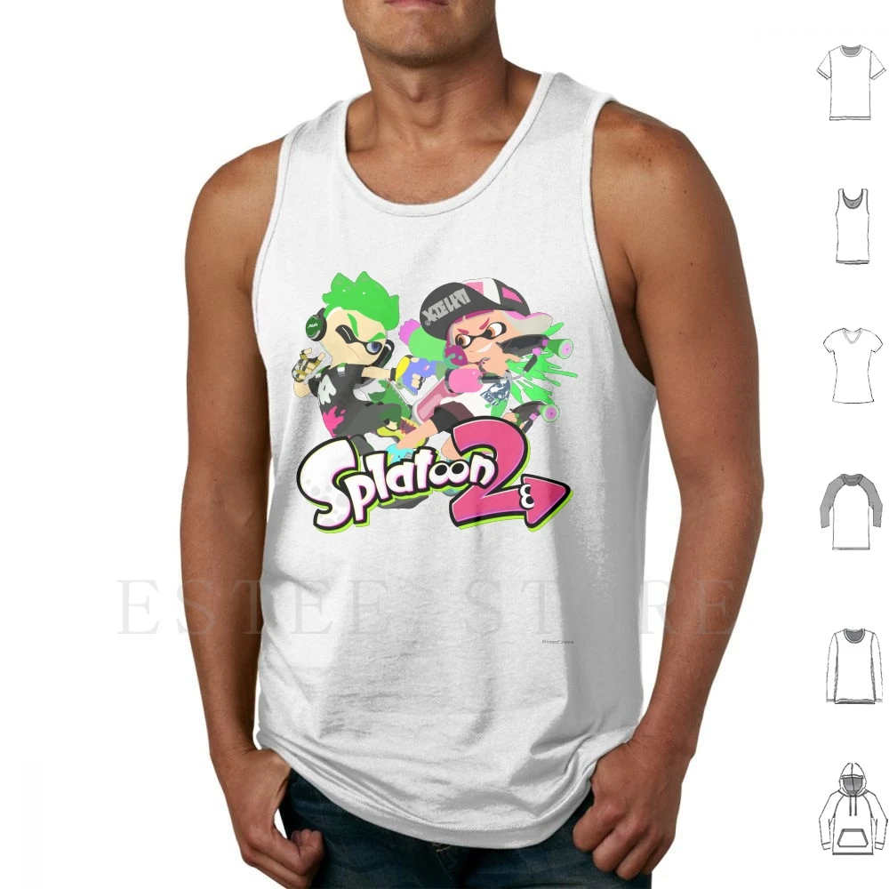 Splatoon 2 Inklings Tank Tops chaleco sin mangas Splatoon Gaming E3 Shooter Wiiu Wii U escuadrón de infantería Squid| - AliExpress