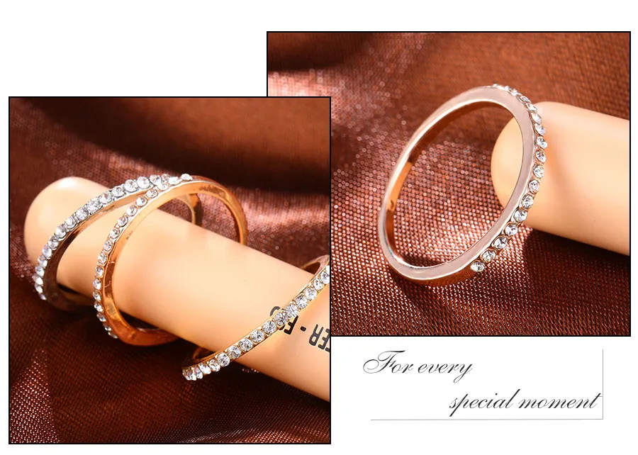 Горячая Пара Кольцо для женщин однорядное сверло кольцо розовое золото ювелирные изделия