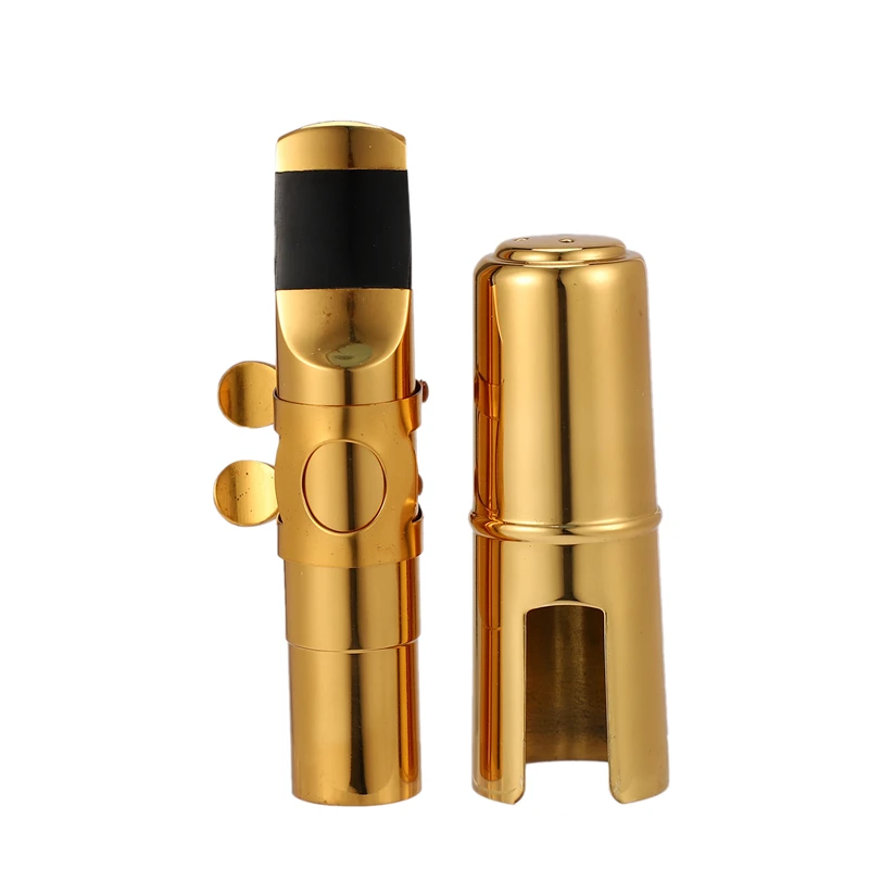 

Sax Mouthpiece Tone Gold Plated Alto Saxophone Metal Mouthpiece + Cap + Ligature