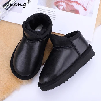 

JXANG 2020 Australia Classic Snow Boots Winter Warm Genuine Leather Warterproof High-quality Boy and girl Boots children Shoes