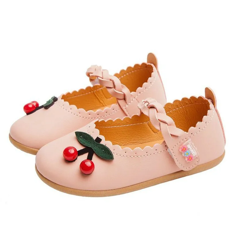 2021 Spring New Big Girls Princess Fruit Design Shoes Mary Janes Shoes Plaid Kids Flats Child Dress Shoes Baby Flower Toddlers 2021 girls leather shoes woman flats mary janes shoes platform lolita shoes girl shoes white low heel casual shoes woman pumps
