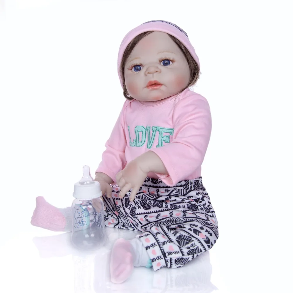KEIUMI 23 дюймов ребенок Возрожденный силикон полный тело Кукла DIY игрушка 57 см Reborn Baby кукла для девочки детский день подарки 2* одежда бесплатно