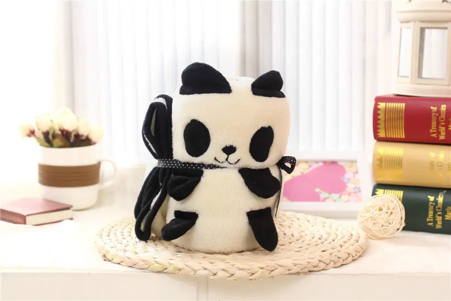 Panda Детские игрушки-одеяла с мультяшными животными, фланелевое одеяло для сна, креативное милое Одеяло-конверт с животными, детский подарок - Цвет: Panda