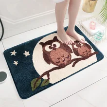 Стиль мультфильм двухъярусная кровать толстый бархат дверной коврик бытовой Туалет Ванная комната водопоглощающий коврик для спальни