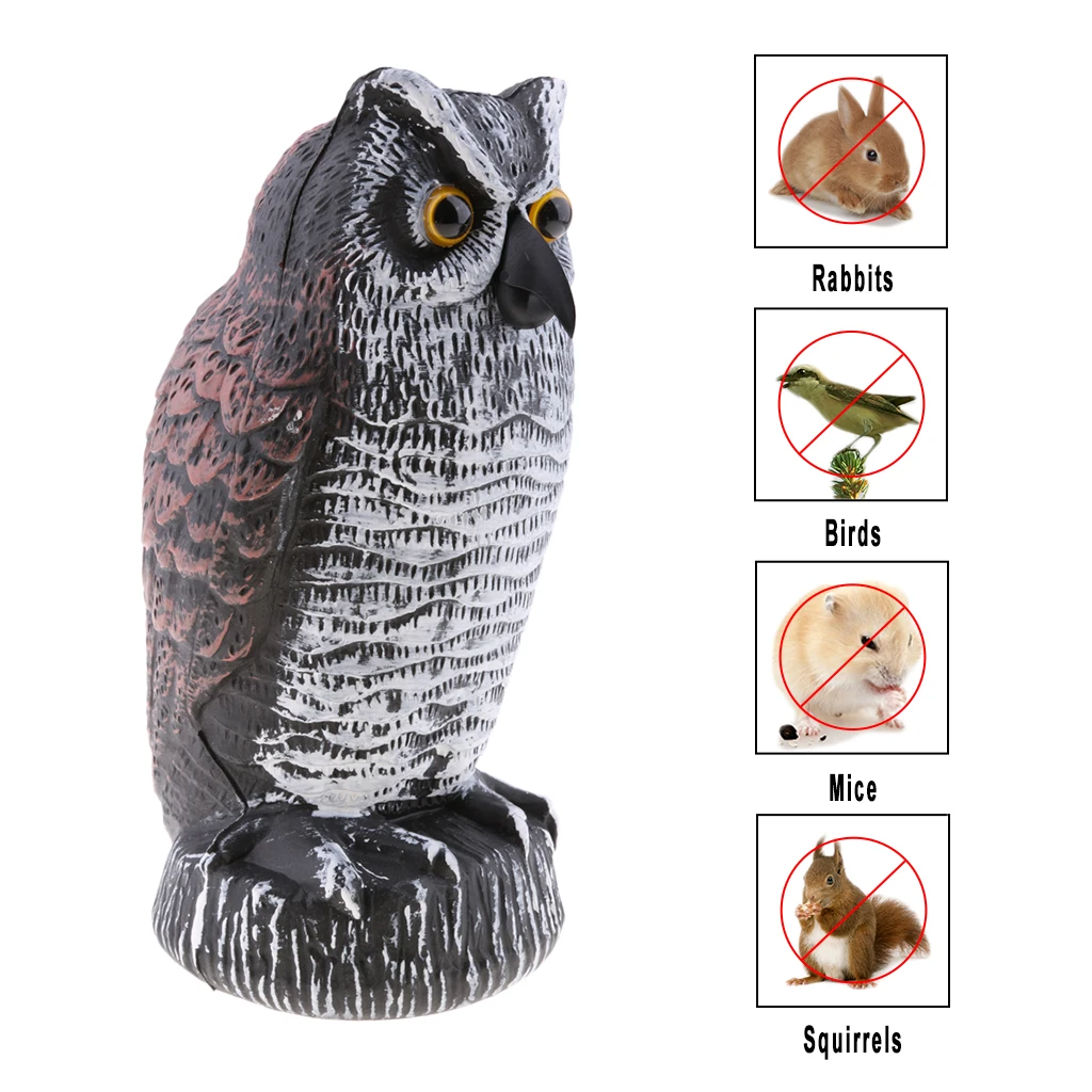 Bird Scarecrow Fake Owl Lure, Garden Protectors Bird Repellent, Natural Enemy Bird Scarecrow Fake Owl Lure, Garden Protectors Bird Repellent, Natural Enemy