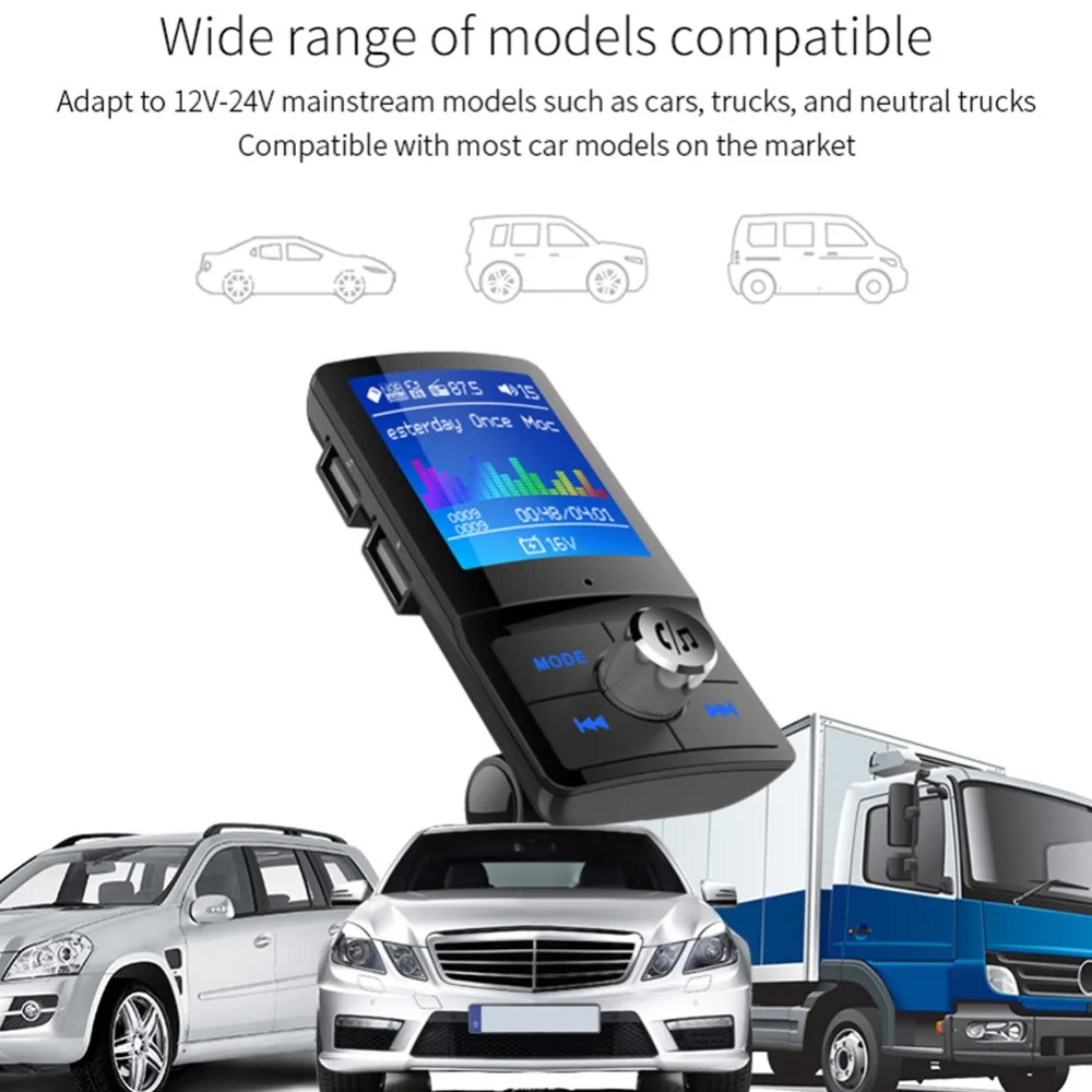 Горячая Распродажа Bluetooth fm-передатчик для автомобиля беспроводной радио адаптер 2 USB зарядное устройство mp3-плеер