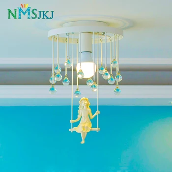 

Nordic Style Creative Angel Art Home Decoration Ceiling Lamp for Bedroom Study Children's Room