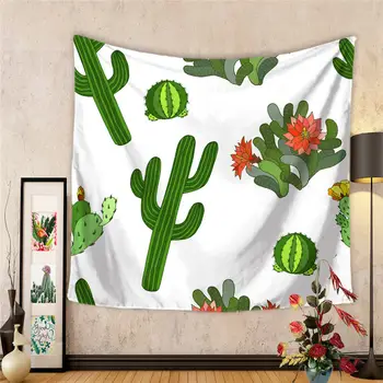 

LeRadore New Tapestry Cactus Wall Hangings Bedspread Beach Towel Throw Blanket for Outdoor Picnic Cloth Queen King Size