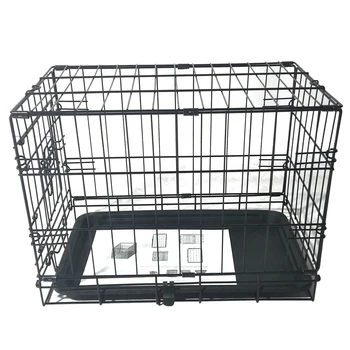 

20" Pet Kennel Cat Rabbit Folding Steel Crate Animal Playpen Wire Metal Cage Black