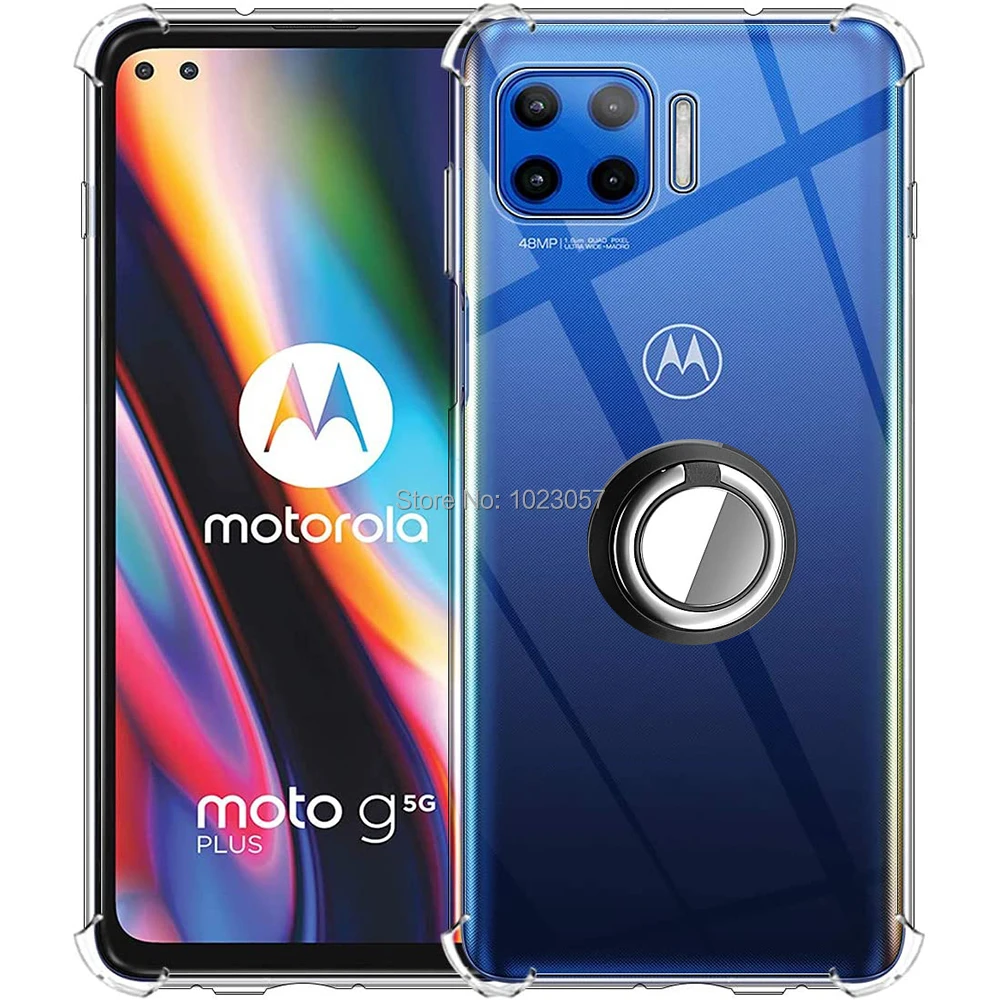 Case for for Moto G 5G Plus Cover Shockproof Soft Ring Case for