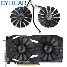 Ventilador vga 10pin 12v 0.25amp 95mm, para asus strix rx470 rx570 rx580 gtx 1050ti gtx 1070 ti gaming 4pin 13 lâminas