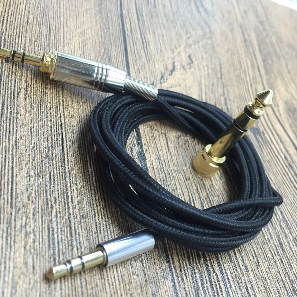 6.35mm Replacement Nylon Braided Cable Extension Cord For Koss Pro4S SP330 SP540 UR42i UR2i BT539i BT540i ProDJ200 Headphones
