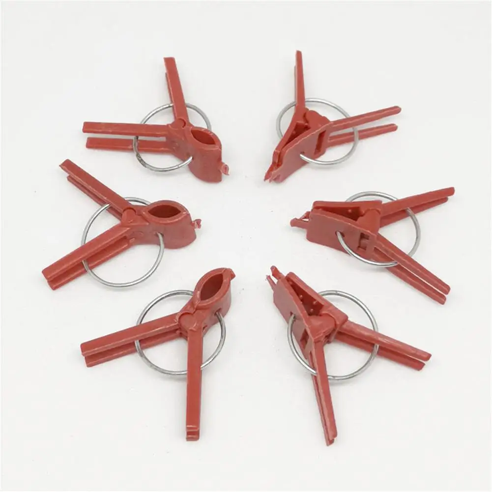 

50PCS Plants Grafting Clips Plastic Round Flat Mouth Garden Plant Graft Clips Cucumber Eggplant Watermelon Seedling Graft Tools