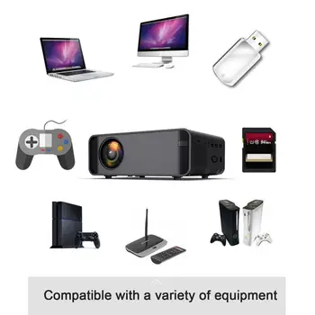 

3D Multimedia Projector 4.0 Inch 1080P HD 2400 Lumens LCD Display LED Lamp 5000 Hour Portable Home Theatre Video Mini Projector