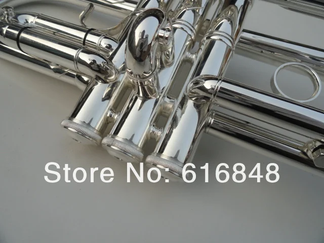 Silver Lacquer Brass Trumpet High Quality C 180SML-239 C Tune Student Musical Instrument with Mouthpiece And Case