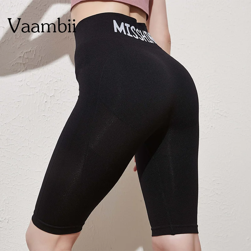 

Knee Length Seamless Yoga Leggings Womans High Waist Push Up Tummy Control Sporty Track Training Clothes Lady Athletic Wear