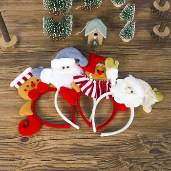 

Adult Kids Christmas Gingerbread Man Santa Claus Hair Hoop Cosplay Costume Headband Lovely Cartoon Festival Party Supplies Gift