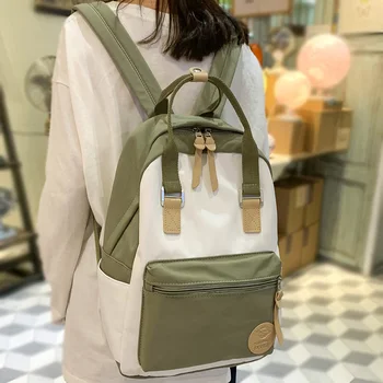 

Ladies Handle Cute Backpack Women College Student School Bag Small Book Kawaii Backpack Girl Fashion Waterproof Nylon Bag Female