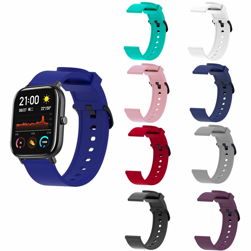 Ремешок силиконовый для часов Amazfit Gts 20 мм 42 музыкальный браслет Garmin 245 Vivoactive 3 |