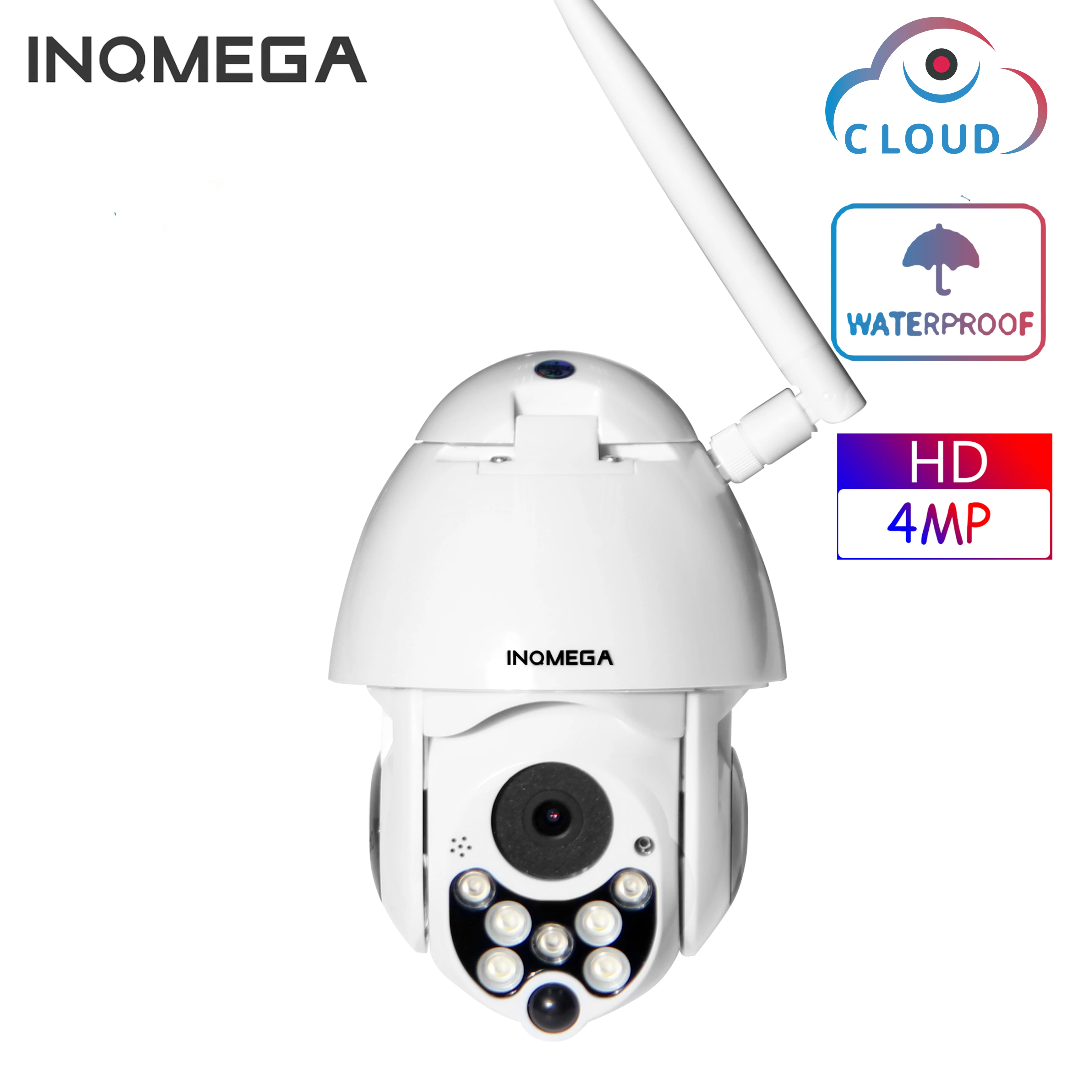 INQMEGA Cloud 4MP PTZ IP камера сетевая скоростная купольная WiFi Беспроводная CCTV камера наружная камера видеонаблюдения Водонепроницаемая камера