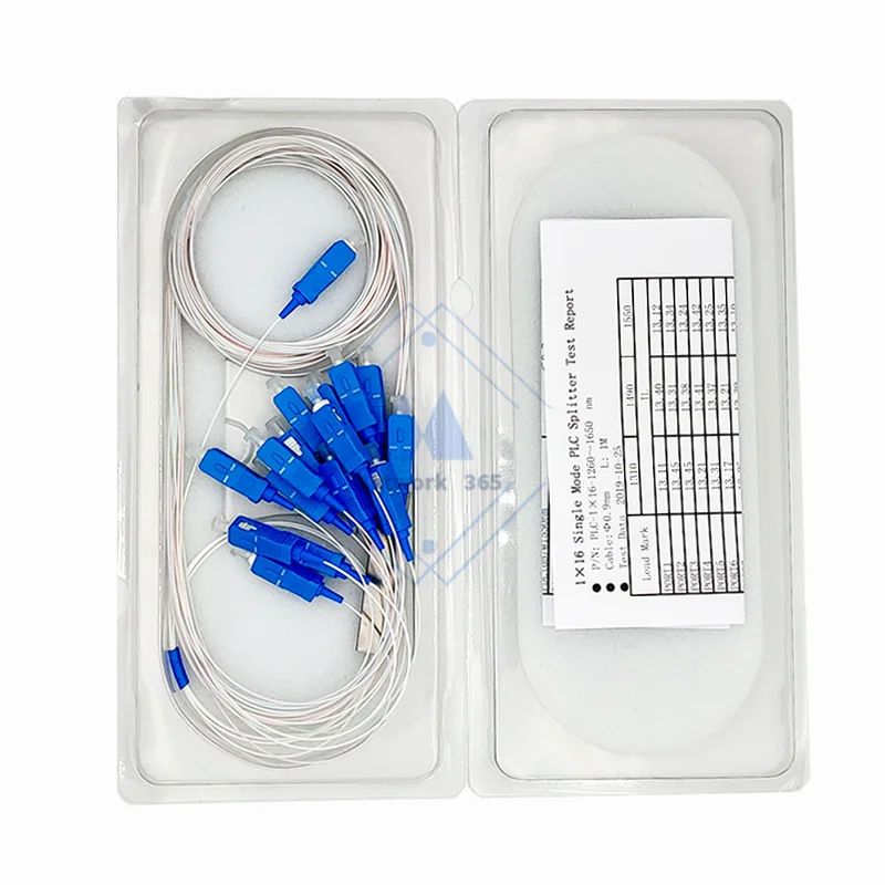 10 шт./Партия 1X16 PLC SC/UPC SM 0,9 мм ПВХ 1 м FTTH волоконно-оптический сплиттер цена