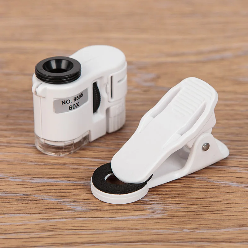 Мобильный телефон 60X макрообъектив HD телефон микроскоп с универсальным зажимом внешний зум линзы для iPhone samsung и смартфона